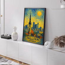 Tallinn Poster Print, Tallinn Travel Poster, Tallinn Van Gogh Style Wall Art, Tallinn, Estonia