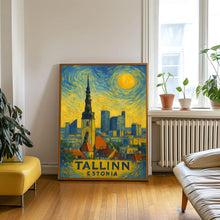 Tallinn Poster Print, Tallinn Travel Poster, Tallinn Van Gogh Style Wall Art, Tallinn, Estonia