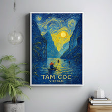 Tam Coc Travel Poster - Vietnam Wall Art Print, Illustration Poster, Artwork, Home & Office decor, Gift idea, Travel print, Ninh Binh print