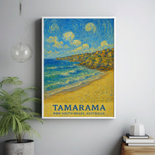 Tamarama Print, Tamarama Photo Poster, Tamarama Travel Wall Art, Tamarama Map Print, Tamarama Van Gogh Style Print, New South Wales, Australia