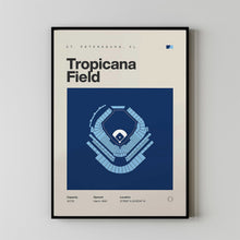 Tampa Bay Ballpark Poster, Tropicana Field Print, Mid Century Modern Baseball Poster, S-1P0UEX