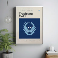 Tampa Bay Ballpark Poster, Tropicana Field Print, Mid Century Modern Baseball Poster, S-1P0UEX
