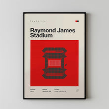 Tampa Bay Buccaneers Poster, Raymond James Stadium Print, Mid Century Modern Football P-1BPNGC