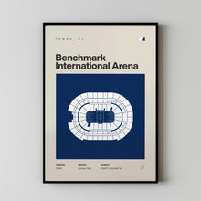 Tampa Bay Lightning Poster, Benchmark International Arena Print, Mid Century Modern Hoc-3OKJIW