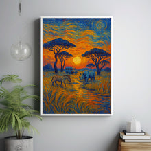 Tanzania Travel Print Wall Art, Tanzania - Africa City Print, Tanzania Travel Gift, Tanzania City Poster, Van Gogh style Travel Gift