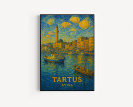 Tartus Print, Tartus Photo Poster, Tartus Travel Wall Art, Tartus Map Print, Tartus Van Gogh Style Print, Tartus Wall Décor, Syria