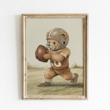 Teddy Bear Playing Football Print, Sport Nursery Decor, Animal Nursery Art, Neutral Nursery, Playroom Decor, Kids Room Art, Baby Room Decor 1854132525