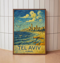 Tel Aviv Coastal Travel Poster, Tel Aviv Coast Poster Print, Tel Aviv Homer Wall Decor Coastal Wall Art, Birthday Gifts