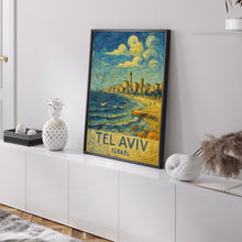 Tel Aviv Coastal Travel Poster, Tel Aviv Coast Poster Print, Tel Aviv Homer Wall Decor Coastal Wall Art, Birthday Gifts