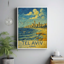 Tel Aviv Coastal Travel Poster, Tel Aviv Coast Poster Print, Tel Aviv Homer Wall Decor Coastal Wall Art, Birthday Gifts