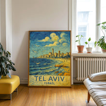 Tel Aviv Coastal Travel Poster, Tel Aviv Coast Poster Print, Tel Aviv Homer Wall Decor Coastal Wall Art, Birthday Gifts
