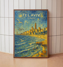Tel Aviv Coastal Travel Poster, Tel Aviv Coast Poster Print, Tel Aviv Homer Wall Decor Minimalist Coastal Wall Art, Birthday Gifts