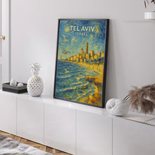 Tel Aviv Coastal Travel Poster, Tel Aviv Coast Poster Print, Tel Aviv Homer Wall Decor Minimalist Coastal Wall Art, Birthday Gifts
