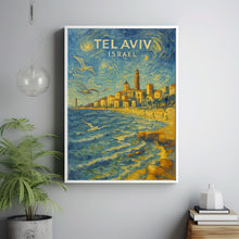 Tel Aviv Coastal Travel Poster, Tel Aviv Coast Poster Print, Tel Aviv Homer Wall Decor Minimalist Coastal Wall Art, Birthday Gifts