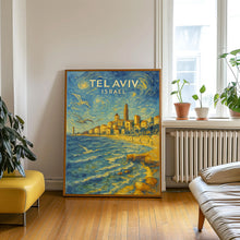 Tel Aviv Coastal Travel Poster, Tel Aviv Coast Poster Print, Tel Aviv Homer Wall Decor Minimalist Coastal Wall Art, Birthday Gifts