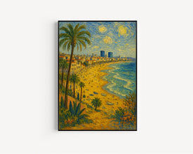 Tel Aviv Israel Travel Poster, Mediterranean City Art, Coastal Landscape Print, Urban Travel Decor, Tel Aviv Getaway Gift