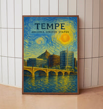 Tempe Poster Print, Tempe Travel Poster, Tempe Van Gogh Style Wall Art, Tempe, Arizona, United States