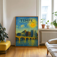 Tempe Poster Print, Tempe Travel Poster, Tempe Van Gogh Style Wall Art, Tempe, Arizona, United States
