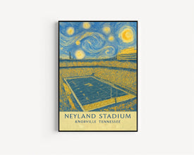 Tennessee Football  Neyland Stadium  Black and White  Poster