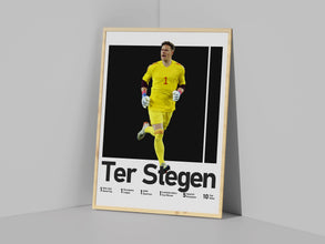 Ter Stegen Soccer Poster, German Goalkeeper Wall Art Sport Poster 1558840711