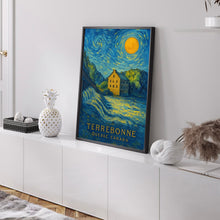 Terrebonne Poster Print, Terrebonne Travel Poster, Terrebonne Van Gogh Style Wall Art, Terrebonne, Quebec, Canada