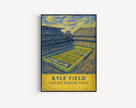 Texas A&M Football  Kyle Field  Black and White  Poster