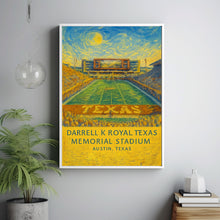 Texas Longhorns Football  Darrell K Royal Texas Memorial Stadium  Black and White  Poster
