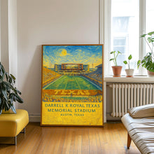 Texas Longhorns Football  Darrell K Royal Texas Memorial Stadium  Black and White  Poster