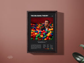 The Big Bang Theory Poster  Bazinga Scene  Sheldon Cooper  Jim Parsons  Wall Art  Custom Poster  Digital Download & Prints Options 1691677561