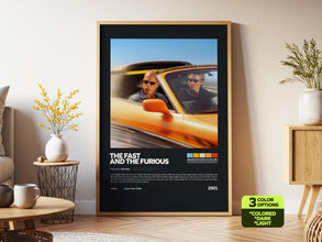 The Fast and Furious Poster, Movie Wall Art, Car Action Film Print, Vin Diesel 4385606848