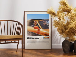 The Fast and Furious Poster, Movie Wall Art, Car Action Film Print, Vin Diesel 4385606848