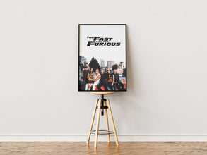 The Fast and The Furious Movie Print, Fast & Furious Film Poster, Movie Retro Poster, Wall Art, Wall Design Ideas, Vin Diesel, Paul Walker 1877023586