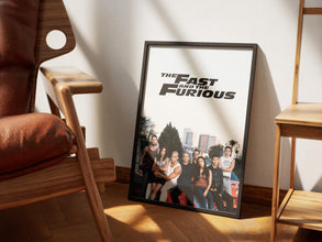 The Fast and The Furious Movie Print, Fast & Furious Film Poster, Movie Retro Poster, Wall Art, Wall Design Ideas, Vin Diesel, Paul Walker 1877023586