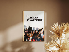 The Fast and The Furious Movie Print, Fast & Furious Film Poster, Movie Retro Poster, Wall Art, Wall Design Ideas, Vin Diesel, Paul Walker 1877023586