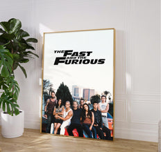 The Fast and The Furious Movie Print, Fast & Furious Film Poster, Movie Retro Poster, Wall Art, Wall Design Ideas, Vin Diesel, Paul Walker 1877023586