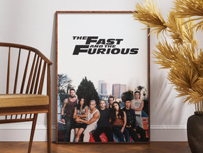 The Fast and The Furious Movie Print, Fast & Furious Film Poster, Movie Retro Poster, Wall Art, Wall Design Ideas, Vin Diesel, Paul Walker 1877023586