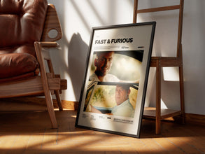 The Fast and The Furious Poster, Paul Walker and Vin Diesel Iconic Scene Poster Print, Fast and Furious Print, Racing Movie Wall Decor 1883843114