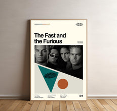 The Fast and the Furious Poster, Fast and Furious Print, Movie Poster, Midcentury Art, Minimalist Art, Retro Poster, Vintage Poster 1841192753