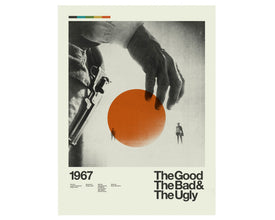 The GOOD The Bad and The UGLY Inspired Art Print Poster - 18 x 24 Lithograph, Mid-Century Modern, Swiss, Vintage, Western, Retro Home 1047659329