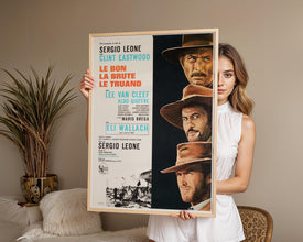 The Good the Bad and the Ugly Movie Poster French The Good the Bad and the Ugly Poster Spaghetti Western Poster Vintage Western Poster 1812897480