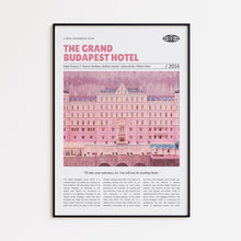 The Grand Budapest Hotel, Wes Anderson, Retro Movie Poster, Custom Movie Poster 4421166403