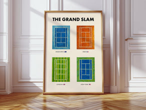 The Grand Slam  Poster  Grand Slam Courts  Tennis Print  Tennis Wall Decor  Tennis Gift  Wallpaper  Art 4359765269