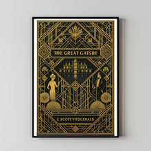 The Great Gatsby Poster, Classic Literature Wall Art, F Scott Fitzgerald Print, 1920s Art Deco Decor