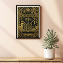 The Great Gatsby Poster, Classic Literature Wall Art, F Scott Fitzgerald Print, 1920s Art Deco Decor