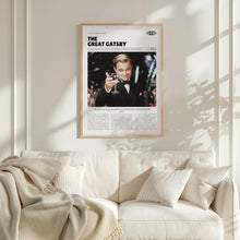 The Great Gatsby, Baz Luhrmann, Retro Movie Poster, Custom Movie Poster 4421171289