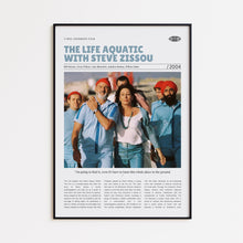 The Life Aquatic with Steve Zissou, Wes Anderson, Retro Movie Poster, Custom Movie Poster Print 4421173092