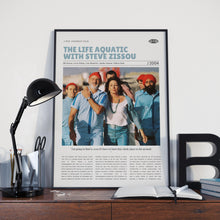 The Life Aquatic with Steve Zissou, Wes Anderson, Retro Movie Poster, Custom Movie Poster Print 4421173092