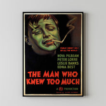 The Man Who Knew Too Much 1934Poster Art Print Movie Posters Gift for Movie lovers