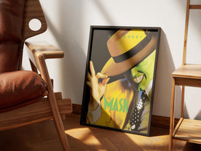 The Mask Poster, Retro Movie Poster, Vintage Poster, Jim Carrey, Cameron Diaz, Superhero Film, Gift for Her, Gift for Him, Wall Art, Gift 1877147500