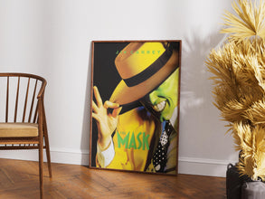 The Mask Poster, Retro Movie Poster, Vintage Poster, Jim Carrey, Cameron Diaz, Superhero Film, Gift for Her, Gift for Him, Wall Art, Gift 1877147500